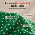 Adela - Pantalón fluido de lunares con volante