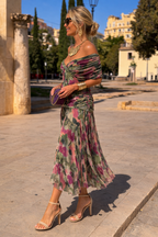 Vestido maxi elegante para fiesta con escote en corazón
