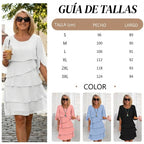 Brisa - Vestido elegante de capas y volantes