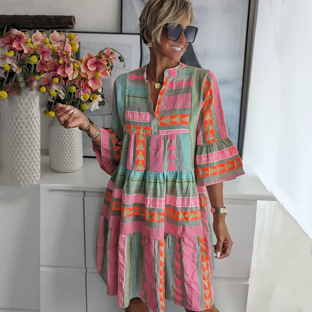 Kiki | Elegante vestido midi de primavera para Mujer