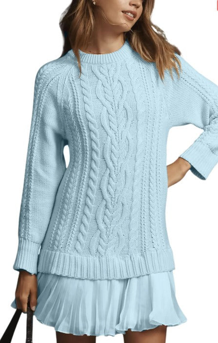 Sofía - Vestido de punto con falda plisada