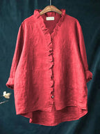 Sabela - Camisa informal con volantes