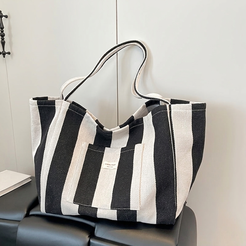 Macarena | Bolso Shopper de Rayas Mujer Gran Capacidad