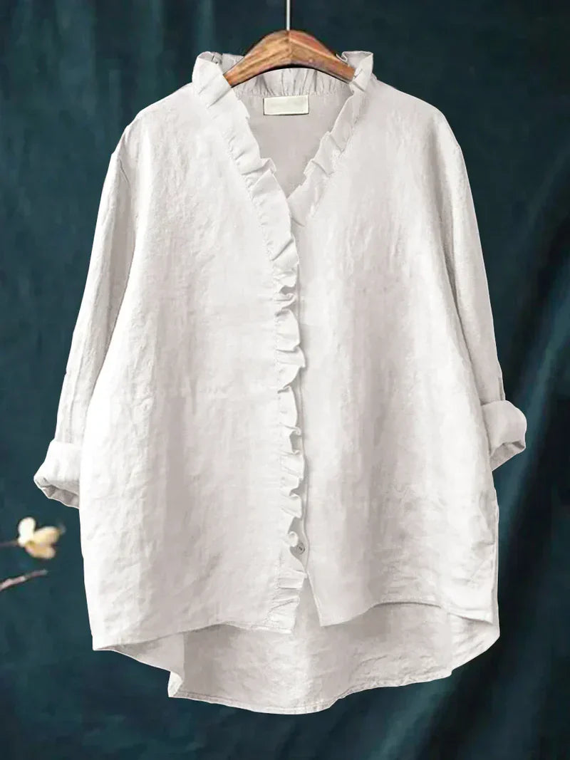 Sabela - Camisa informal con volantes