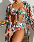 Samoa – Bikini Tropical con Kimono a Juego
