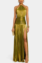 Oriana - Vestido metalizado con espalda descubierta
