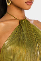 Oriana - Vestido metalizado con espalda descubierta