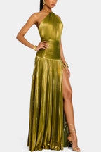 Oriana - Vestido metalizado con espalda descubierta