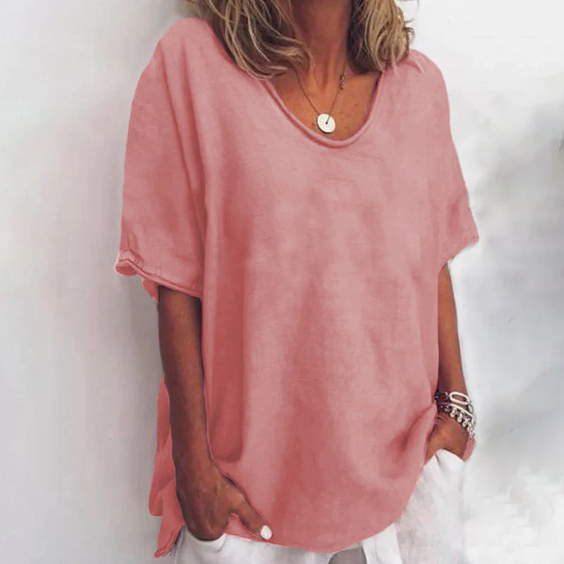 Blusa De Lino Mujer Atemporal Y Ligera