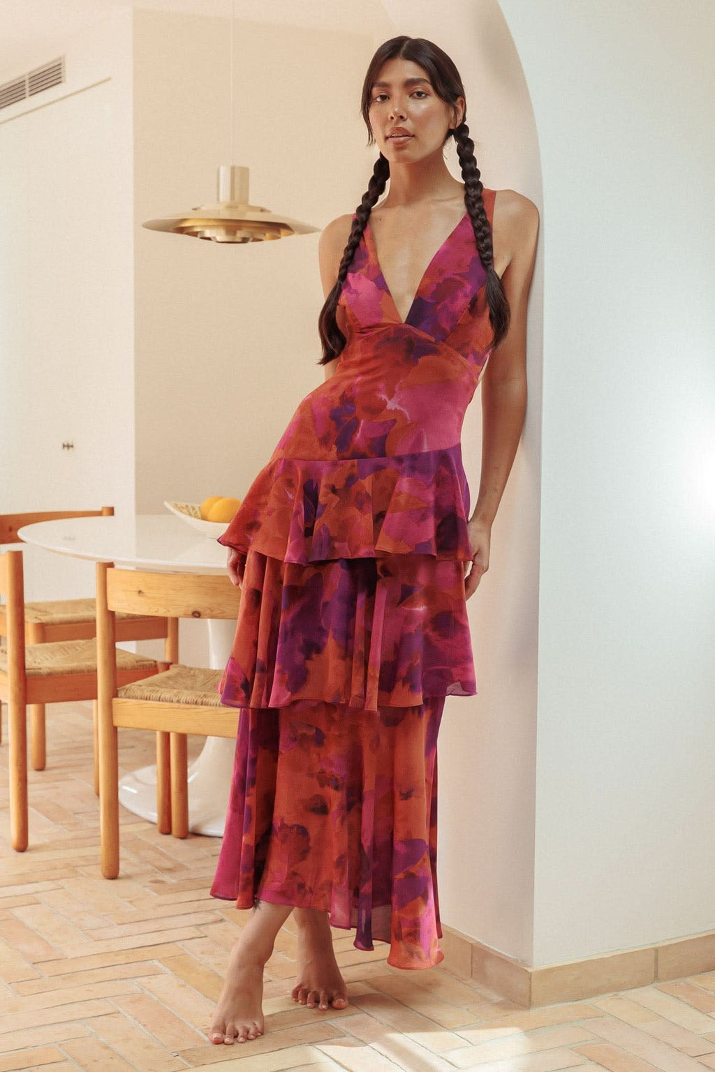 Eva | Vestido midi con volantes