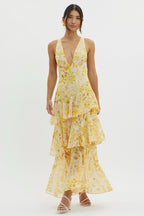 Eva | Vestido midi con volantes