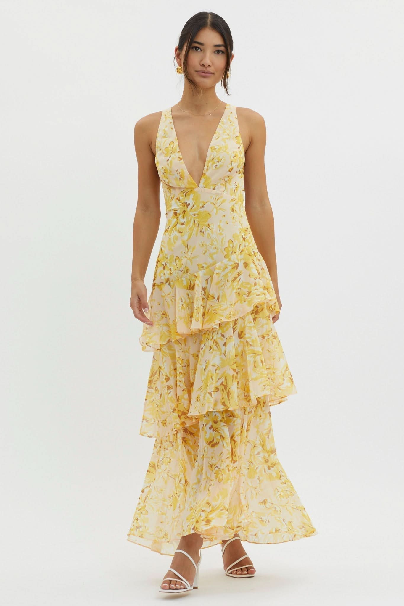 Eva | Vestido midi con volantes