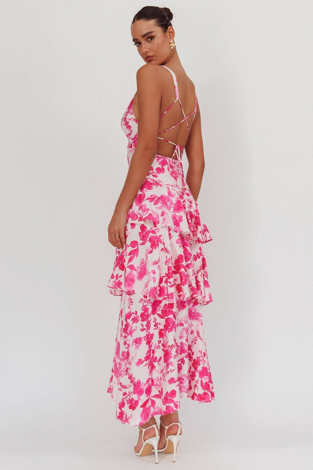 Eva | Vestido midi con volantes