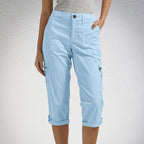 Inés - Pantalón corto casual elástico con bolsillos