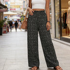 Clara - Pantalón ancho de tiro alto con cintura fruncida