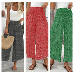 Adela - Pantalón fluido de lunares con volante